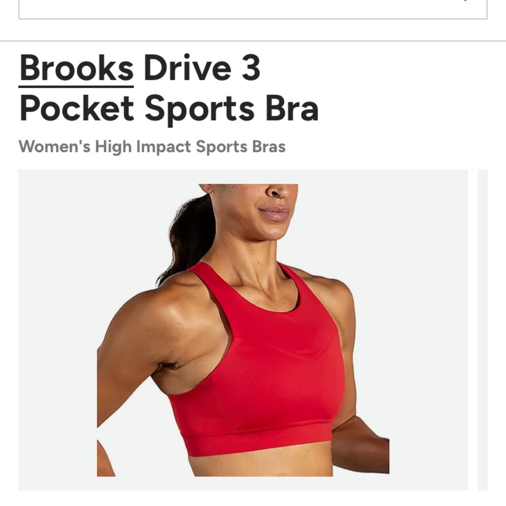 Brooks Women's Vibrant Red Drive 3 Sports Bra